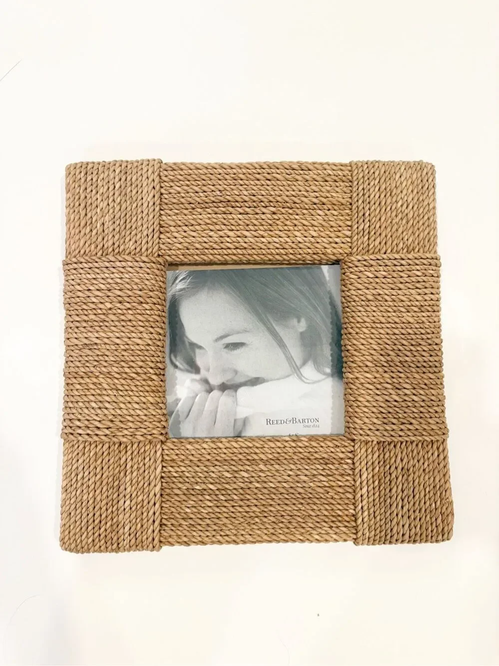 NWT Reed & Barton Seagrass Wicker Picture Frame 12.5 x 12.5